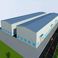 Estructura de Acero Pesado Moderna, Almacén Industrial Prefabricado, Taller, Edificio Metálico, Paneles Aislantes, Superficie Galvanizada