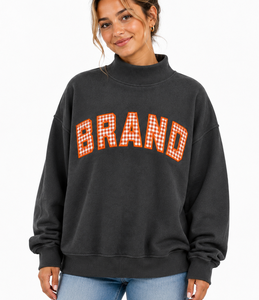 เสื้อสเวตเชิ้ตคอกลมโอเวอร์ไซส์สำหรับผู้หญิง พิมพ์ลายตัวอักษร "BRAND" ทรงปกติ สวมใส่สบายๆ ในฤดูใบไม้ร่วง ผลิตจากผ้าฝ้ายถัก - Product Image 5
