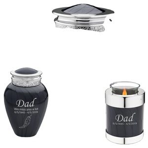 Color Plata Brillante Pulido Attarctive Look Cenizas Urnas Y Ollas De Cremación Y Frascos Funeral Ataúd Accesorios Suministros - Product Image 3