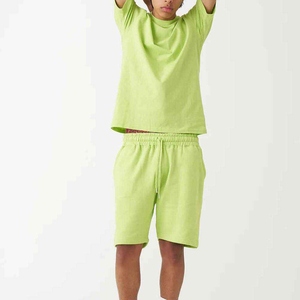 Men's Casual Short Sleeve T Shirt and Shorts <b>Set</b> Comfortable Breathable Solid <b>Colour</b> Summer Formal Style Oversized Street Wear - Product Image 3