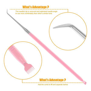 Herramientas de Belleza en Oferta de Fábrica: Herramientas de Acero Inoxidable Color Rosa para Lifting de Pestañas, Herramientas para Extensión y Separación de Pestañas - Product Image 5