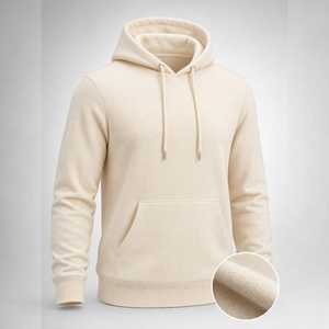 Premium Solid Men's Winter <b>Hoodie</b> Modern Soft Streetwear Regular Fit <b>Aesthetic</b> Custom Print OEM/ODM 100% Cotton Fleece Pocket - Product Image 2