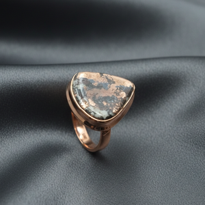 unique Copper Dolomite 925 Sterling <b>Silver</b> <b>Ring</b> Rose Gold Yellow Gold Plated Handmade Pear Handmade Boho <b>Statement</b> <b>Ring</b> for Her - Product Image 3