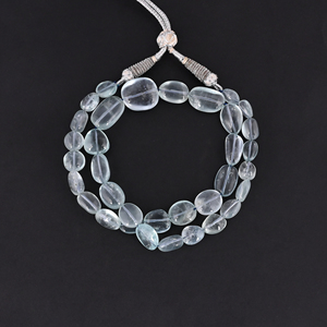 Collier classique fait main en perles d'aigue-marine naturelle, bijoux de mode en pierres précieuses authentiques, vente en gros, unisexe - Product Image 5