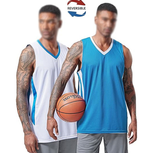 Maillot de basket léger imprimé et respirant pour l'entraînement d'équipe – Logo et couleurs personnalisables – Vêtement de sport à séchage rapide - Product Image 2