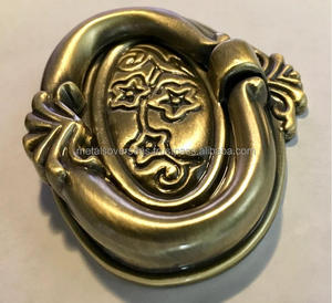 Elegant Handcrafted Round Brass Die Casting <b>Drawer</b> <b>Pull</b> Heavy Duty Rustic <b>Gold</b> Cabinet Handle for Modern Home Office Decor - Product Image 6