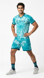 Conjunto de Camiseta y Pantalones Cortos de Voleibol Tribal Sublimados en Verde Menta, Personalizados al por Mayor, Uniformes de Equipo Absorbentes de Sudor, Sublimación Activa OEM - Product Image 4