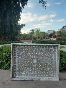 Coquillage Décoration Nacre Incrustation Fabriqué À La Main Décoratif Vaisselle À Manger Rectangle Carré Plateau De Service Par FWE - Product Image 6