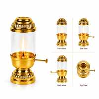 Lampe à huile Akhand Jyot en laiton pur doré, de luxe, unique, faite à la main, écologique, personnalisable, impression numérique, pour anniversaire, culte domestique
