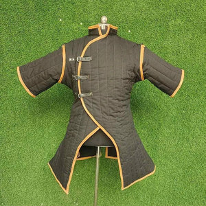 Heavy Duty Padded Gambeson Coat Medieval Quilted Cotton Aketon Outerwear Reenactment Costume Outerwear For Men - Product Image 4