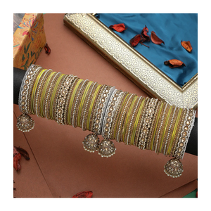 Juego de Brazaletes de Oro con Pedrería para Mujer, Joyería de Moda, Pulsera Apilable, Accesorios de Brazalete con Dijes - Product Image 6