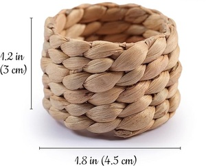Best Price 2026 Water Hyacinth Napkin Ring Elegant Table Setting Accessory for Hotel Simple Home Decorations Made in Vietnam - Product Image 3