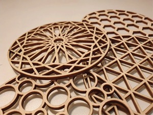 Modern Luxury Wooden <b>Round</b> Table Mats 400mm Non-Slip Design Geometric Patterns Eco-Friendly Durable Decorative <b>Placemats</b> - Product Image 6