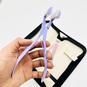 Pinzas para Extensiones de Cabello con Cinta Adhesiva, Color Morado, con Estuche, Pinzas para Aplicación y Sellado de Extensiones de Cabello - Product Image 4