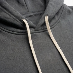 Survêtement gris foncé à capuche pour homme, manches longues, couleur unie, sweat-shirt décontracté et pantalon de jogging avec cordon de serrage - Product Image 4