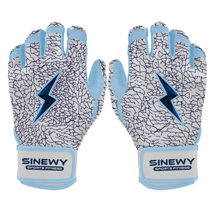 Gants de frappe SINEWY bleus et blancs, ambidextres, fermeture auto-agrippante, pour l'entraînement, unisexes, adultes, confortables et respirants - Product Image 1