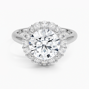 BOJ <b>Ring</b> 0111 Round Cut 925 <b>Silver</b> Lotus Flower Prong Setting <b>Solitaire</b> Diamond <b>Ring</b> 2ct D Color VVS1 Moissanite GRA Certified - Product Image 1