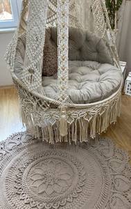 Macrame patio double <b>swing</b>,Patio <b>Hammock</b> <b>Chair</b>,Macrame <b>swing</b>, hanging <b>swing</b>,Macrame - Product Image 4