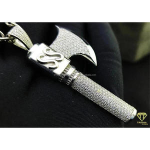 Pendentif Hip Hop Trisha Jewels pour Femmes, Hommes et Unisexe en Argent 925 avec Moissanite Certifiée GIA - Product Image 2