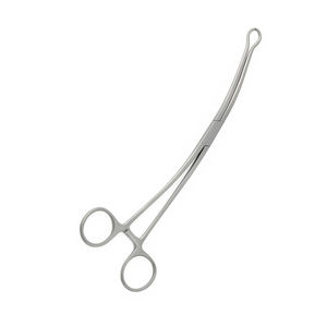 Stainless Steel Surgical Uterine Tenaculum Forceps 25 CM Dall Finish Curved Design Gynecology Uterine Forceps By <b>Blush</b> Surgical - Product Image 3