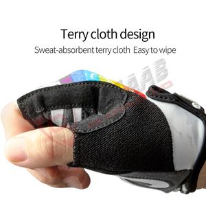 Guantes Deportivos de Ciclismo sin Dedos con Impresiones Personalizadas en Diferentes Colores, Guantes de Ciclismo de Carreras Negros para Gimnasio - Product Image 3