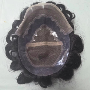 Peluca de Cabello Humano Virgen Taz Hair BD, Estilo Bollywood, Prótesis Capilar Suave de Cabello Indio para Hombres, Toupee Remy - Product Image 1