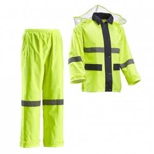Impermeabile fluorescente per abbigliamento di sicurezza riflettente della polizia M-XL - Product Image 1