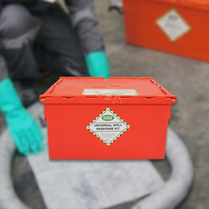 Industrial Universal Spill Kit 45L with Heavy Duty <b>Box</b> Absorbent Pads <b>Socks</b> Spill Response Kit for Oil Chemical Lab Warehouse - Product Image 3