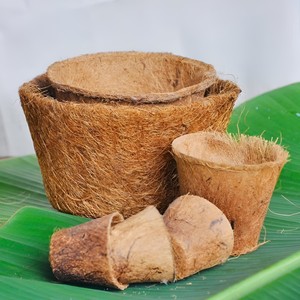Maceta de fibra de coco natural para plantas, cesta de coco para jardinería, macetas de fibra de coco para el hogar y el jardín. - Product Image 1