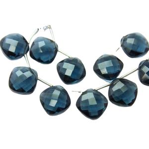 Cuentas Sueltas de Topacio Azul Facetadas en Forma de Cojín para la Fabricación de Joyas - Product Image 1