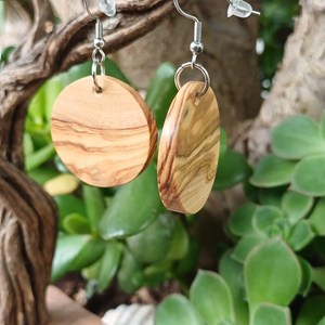 Pendientes de Madera Natural Hechos a Mano, Joyería de Moda, Ligeros, Ecológicos, Accesorios para Mujer, Color y Tamaño Personalizables - Product Image 2