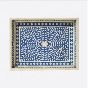 Luxury Handmade MDF Wood & Resin Inlay Customized Color Serving Tray for Tableware Desk Home Decor - Product Image 3