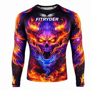 Camiseta Rashguard de MMA y Jiu-Jitsu, Transpirable, para Gimnasio, Muay Thai, Ropa Deportiva, Camisetas de Boxeo MMA, Camisetas Ajustadas para Hombre - Product Image 3