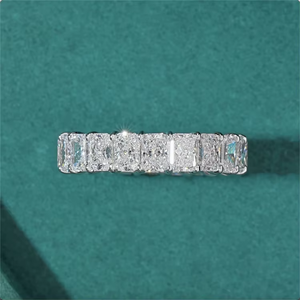 แหวนเพชรทรงปรินเซสคัท แฟชั่นจิวเวลรี่ ทอง 14k แหวนแต่งงาน แหวนหมั้น แหวนนิรันดร์ สำหรับผู้หญิง - Product Image 2