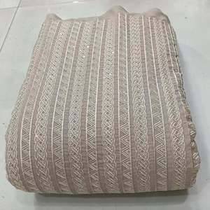 Tissu brodé SQ, tissu perlé, tissu de soie brodé, tissu de chiffon, tissu pour abaya, matière pour kaftan, vente en gros, export, vrac, USA - Product Image 1