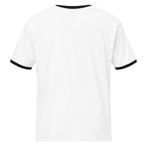 T-shirt unisexe Dad à col rond, blanc et noir, avec bordure contrastante, décontracté, pour tous les jours, doux, confortable, style rétro - Product Image 2