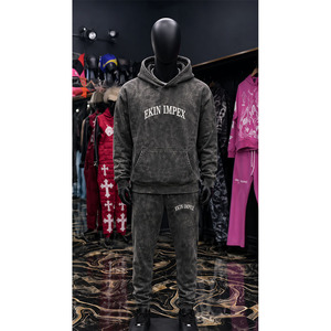 Custom Men's Heavyweight Terry 100% Cotton Embroidered Vintage Streetwear Hooded <b>Heat</b>-Transfer Print Sun Faded Acid Autumn - Product Image 1