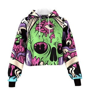 2021 Women Pullover Streetwear <b>Hoodie</b> <b>Gym</b> Crop Top Hoodies Coat Factory Clothing Plain Western - Product Image 3