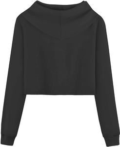 Workout Athletic Gym Crop <b>Tops</b> <b>Set</b> <b>Short</b> Sleeves Hooded for Women %100 Cotton Plussize Workout Gym Crop Factory Price - Product Image 5