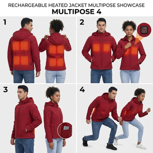 Veste chauffante Midian, veste thermique chauffante à batterie, veste chauffante pour femmes, vêtements d'hiver, veste à capuche chaude et écologique - Product Image 3
