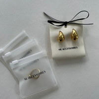 Bijoux en PVC personnalisé sacs à fermeture éclair givré étanche sérigraphié recyclables avec votre logo pour boucles d'oreilles et colliers