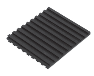Almohadilla de montaje acanalada marca Easyflex de 3/8" x 8" x 8" para aislamiento de vibraciones en equipos y maquinaria industriales - Product Image 2
