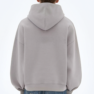 Custom Vintage Brown Washed Oversized Hoodie Heavyweight Cotton Fleece <b>Pullover</b> Blank Streetwear Hooded Sweatshirt - Product Image 3