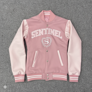 Trending Fashion Customer Demanded Genuine Leather Wool Silk Unisex Varsity Lettermen Jackets <b>Covered</b> <b>Button</b> Closure Front - Product Image 6