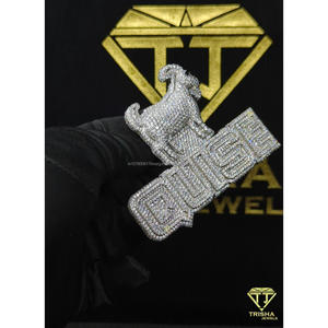 Colgante al por mayor con nombre 'QUISE' y diamante de moissanita VVS con diseño de animal, de plata de ley 925, de Trisha Jewels - Product Image 4
