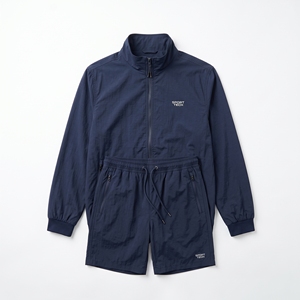 Conjunto Deportivo de 2 Piezas para Hombre, Color Azul Marino, Chaqueta y Pantalones Cortos de Poliéster de Secado Rápido, Ropa Deportiva de Primavera - Product Image 3