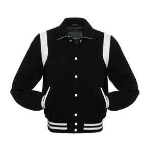 Mens Custom Stand Collar Front Logo Varsity Jackets Blank Design Custom Colors & Sizes High Quality Wholesale OEM Service - Product Image 4