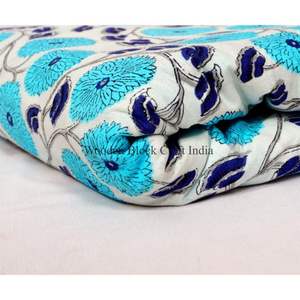 Tela de Algodón 100% Transpirable, Estampada a Mano, Hecha a Mano en Jaipur, Tradicional, Ecológica, con Estampado de Bloques - Product Image 2