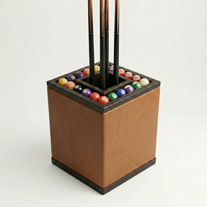 Argmac Premium Block <b>Cue</b> Stand Flute PU Leather Design for <b>Pool</b> & Snooker Tables - Product Image 1