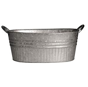 Direct Factory Sales Galvanized Tin Farmhouse Metal Oval Planter <b>Tubs</b> for Home and Hotel <b>Garden</b> Decoration Usage - Product Image 1